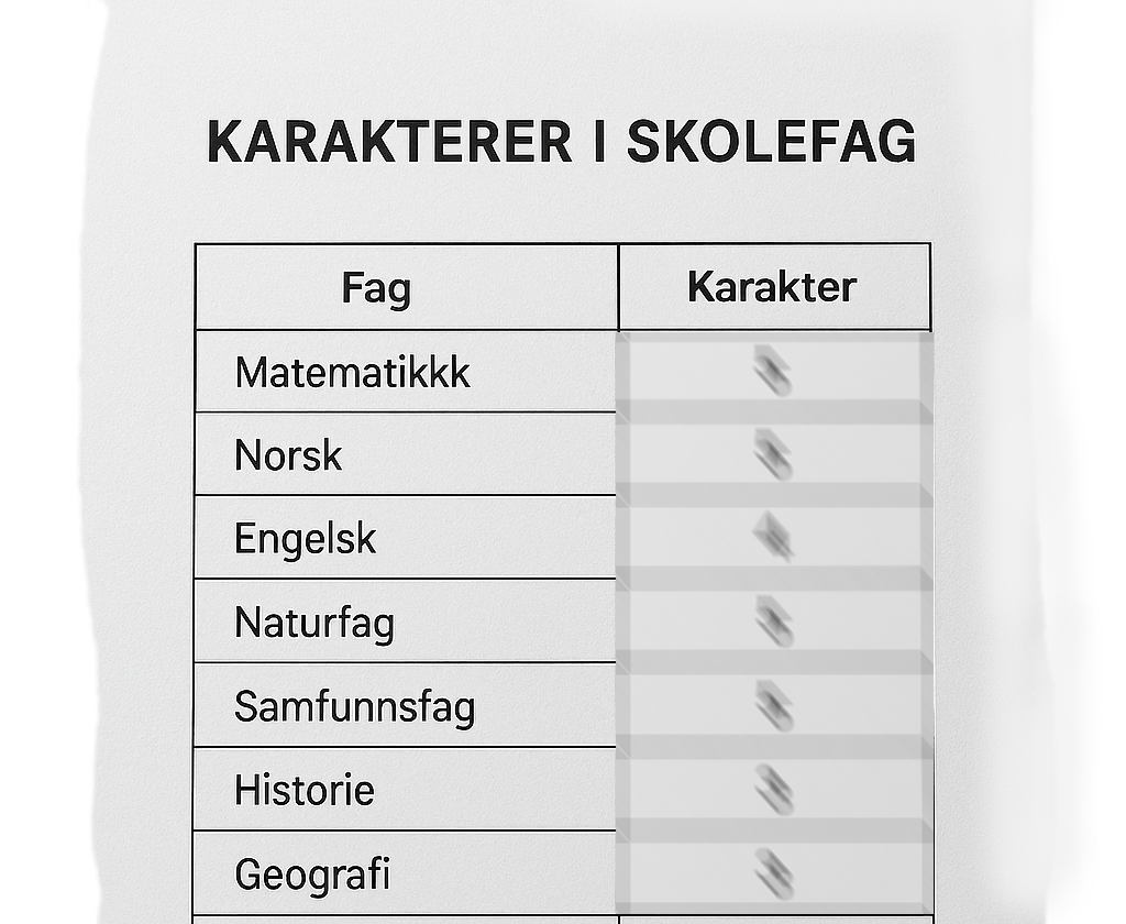 Bilde av ark med skrift
